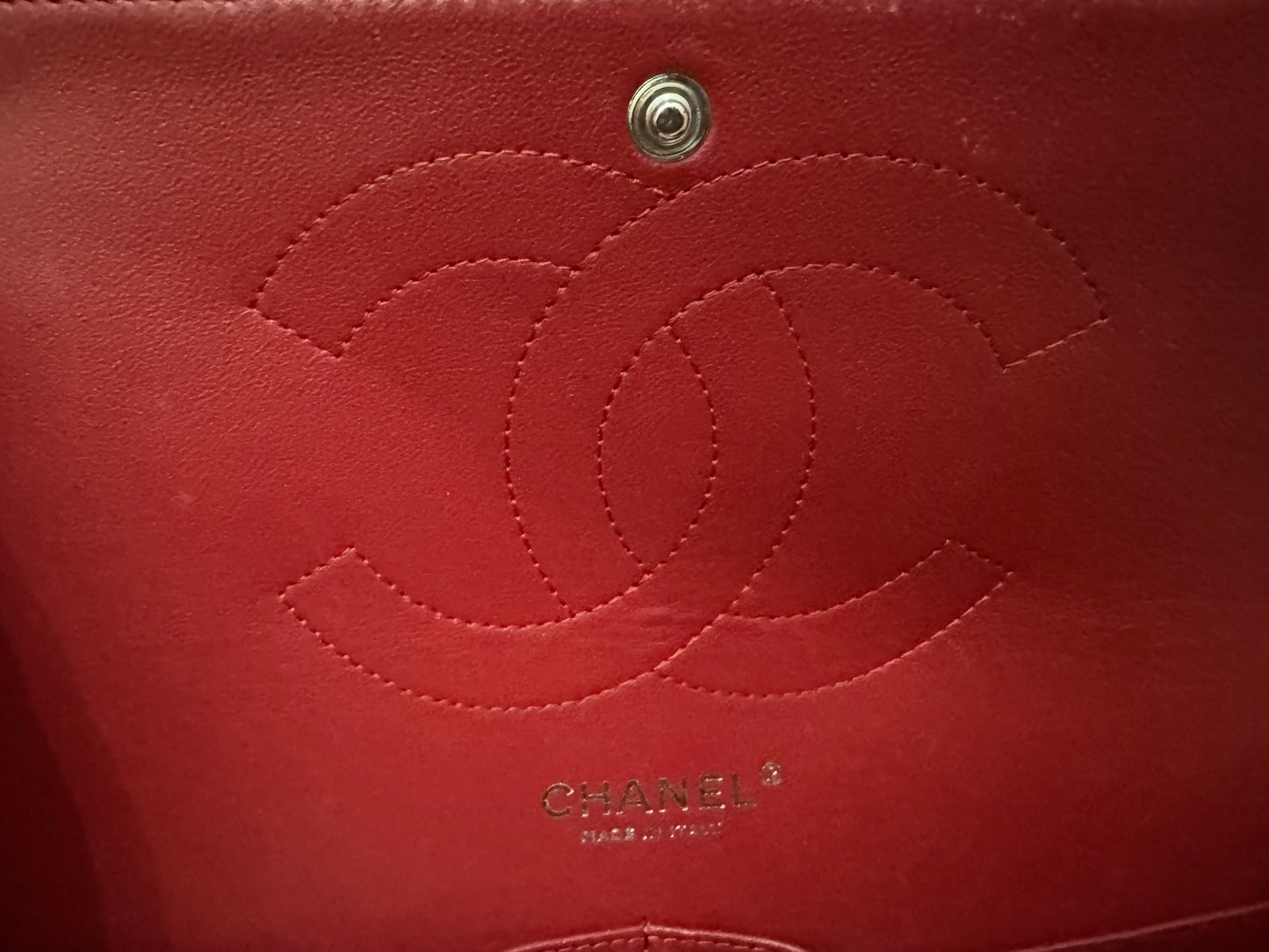 CHANEL Vintage Grained Calfskin & Gold-Tone Metal Caviar Bag