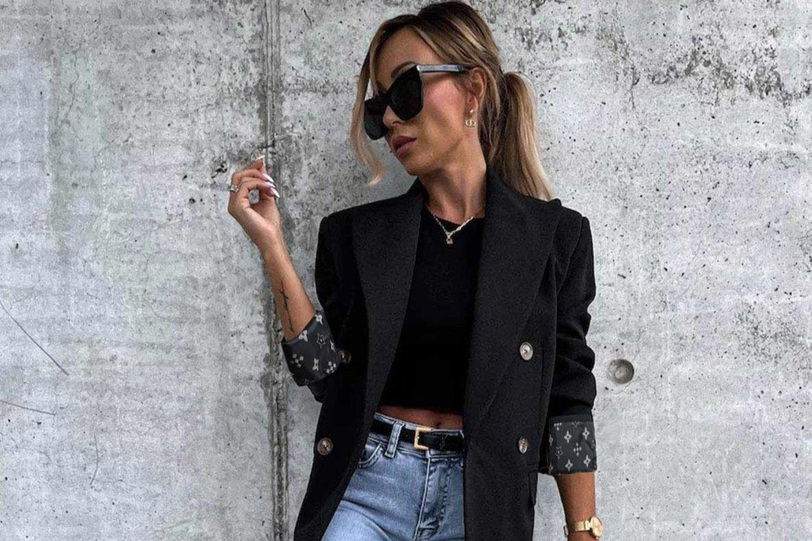 Michelle Oversized 'LV' Inspired Blazer Jacket